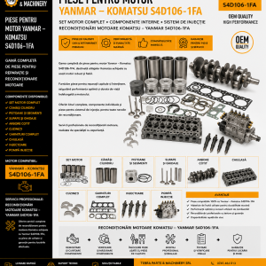 Set motor S4D106-1FA cu pistoane cămăși segmenți și cuzineți.