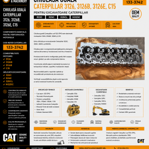Chiulasă motor Caterpillar pentru excavatoare 322C 325C 325CL și M325C.