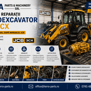 Service și reparații profesionale pentru buldoexcavator JCB 3CX