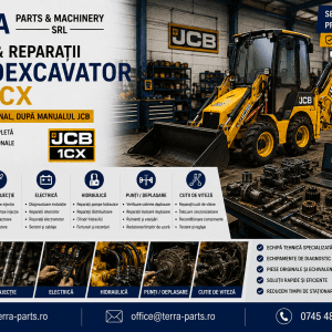 Service și reparații profesionale pentru buldoexcavator compact JCB 1CX