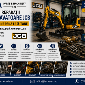Service și reparații profesionale miniexcavatoare JCB de la 1,5 la 8 tone