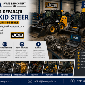 Service și reparații profesionale JCB Skid Steer pe pneuri și șenile