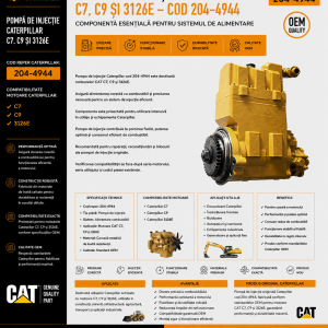 Pompă de injecție Caterpillar 204-4944 pentru motoare CAT C7 C9 și 3126E