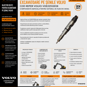 Injector motor Deutz pentru excavatoare pe șenile Volvo