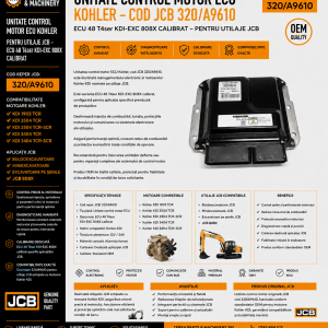 Calculator motor JCB 808X Kohler KDI calibrat cod 320/A9610