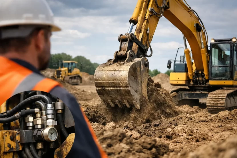De ce pierde presiune excavatorul în lucru?