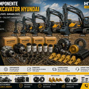 Piese excavator pe șenile Hyundai pentru motor și sistem hidraulic