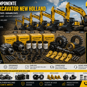 Piese excavator pe șenile New Holland pentru motor și hidraulică