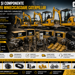 Piese miniexcavator Caterpillar CAT pentru motor, hidraulică și cale de rulare