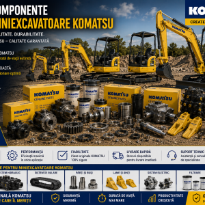 Piese miniexcavator Komatsu pentru motor, hidraulică și cale de rulare