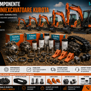 Piese miniexcavator Kubota pentru motor, hidraulică și cale de rulare