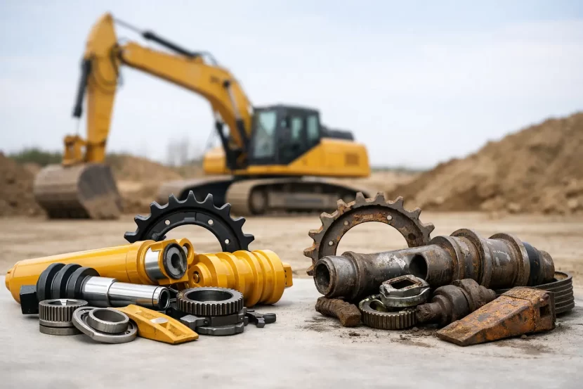 Piese noi versus second pentru excavator