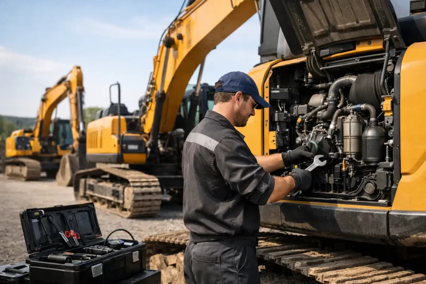 Service excavatoare pentru timp redus de oprire