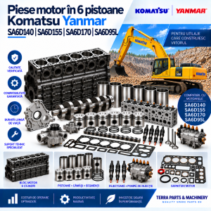 Piese motor Komatsu Yanmar SA6D140 SA6D155 SA6D170 și SA6D95L pentru utilaje