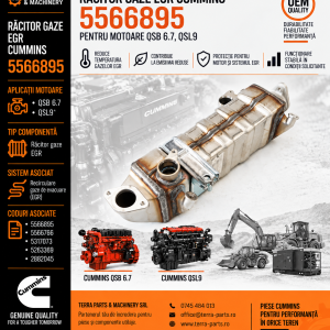Răcitor EGR Cummins 5566895 pentru motor QSB 6.7
