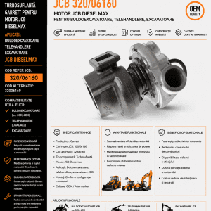 Turbină JCB Dieselmax 32006160 pentru buldoexcavatoare JCB