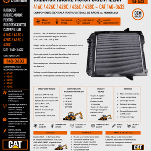 Radiator motor CAT 428C cod reper Caterpillar 140-3633