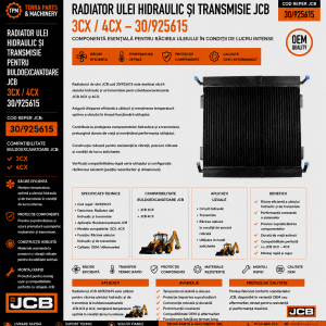 Răcitor ulei hidraulic JCB 4CX cod reper 30/925615