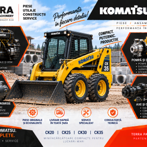 Piese Skid Steer Komatsu CK20 CK25 pentru motor, sistem hidraulic, transmisie și tracțiune