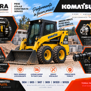 Piese Skid Steer Komatsu SK04 SK05 SK07 pentru motor, hidraulică și transmisie
