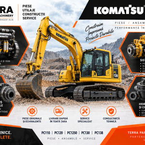 Piese Komatsu PC220LC PC228US – pompe hidraulice, distribuitoare, supape și componente electrice
