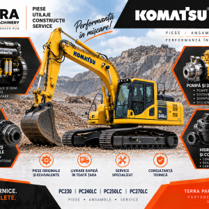 Piese Komatsu PC250LC PC270LC – pompe hidraulice, distribuitoare, supape și componente electrice