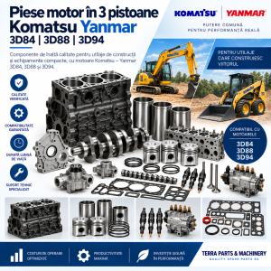 Piese motor Komatsu Yanmar 3D84 3D88 și 3D94 pentru utilaje de construcții