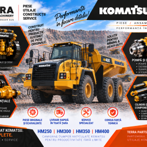 Piese dumper articulat Komatsu HM250 HM300 pentru motor, hidraulică, transmisie și axe
